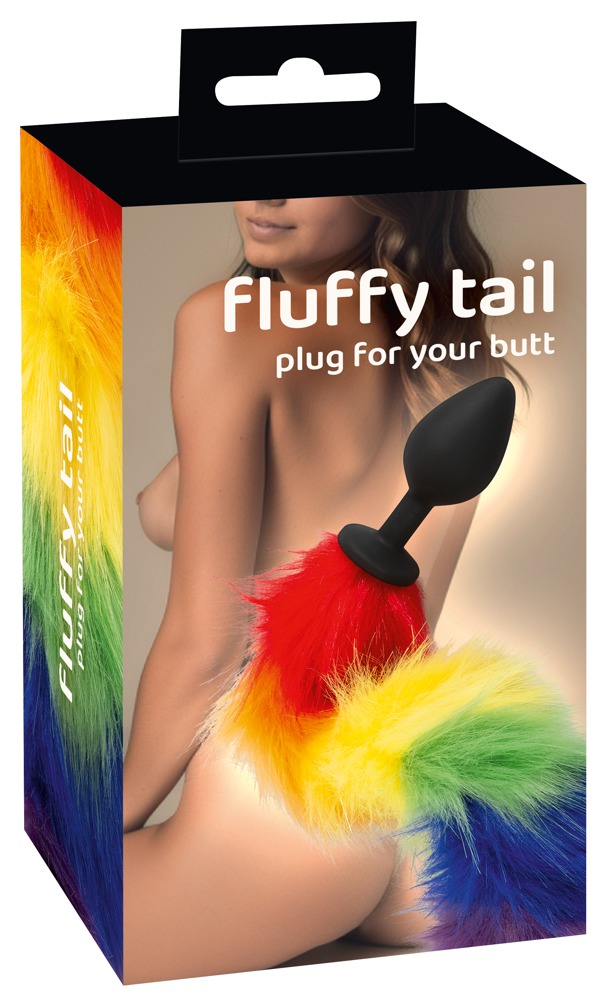 Plug anale coda rainbow