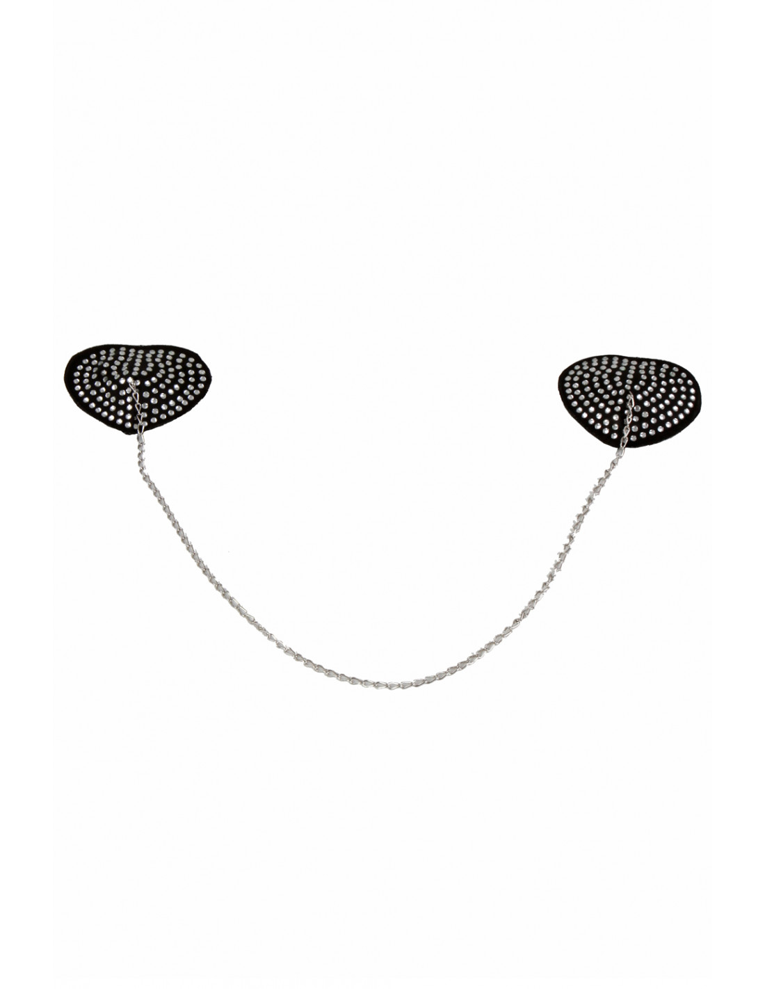 Nipple Stickers cuore strass silver